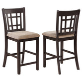 Best Furniture Outlet - Coaster - Lavon Wood Counter Height Dining Chair Tan and Espresso (Set of 2) - 105279
