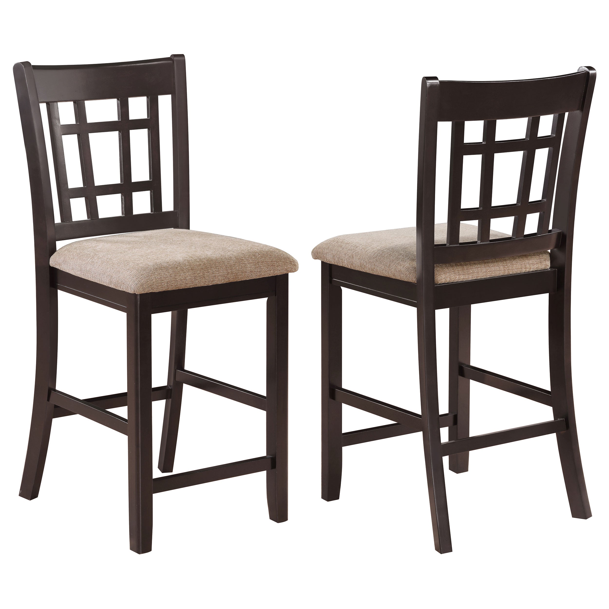 Best Furniture Outlet - Coaster - Lavon Wood Counter Chair Tan and Espresso (Set of 2) - 105279