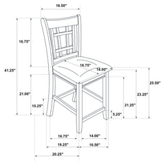 Lavon Wood Counter Height Dining Chair Tan and Espresso (Set of 2)