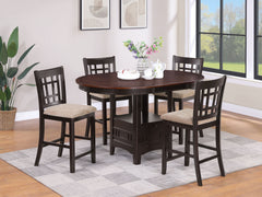 Lavon Wood Counter Height Dining Chair Tan and Espresso (Set of 2)