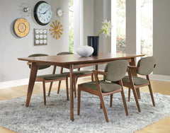 Best Furniture Outlet - Coaster - Malone 5-piece Rectangular Dining Table Set Dark Walnut - 105351-S5