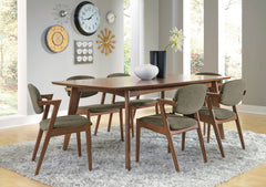 Best Furniture Outlet - Coaster - Malone 7-piece Rectangular Dining Table Set Dark Walnut - 105351-S7