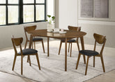 Best Furniture Outlet - Coaster - Jedda 5-piece Oval Dining Table Set Dark Walnut - 105361-S5