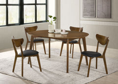 Best Furniture Outlet - Coaster - Jedda 5-piece Oval Dining Table Set Dark Walnut - 105361-S5