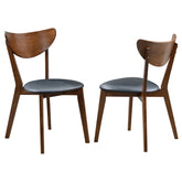 Best Furniture Outlet - Coaster - Jedda Wood Dining Side Chair Dark Walnut (Set of 2) - 105362