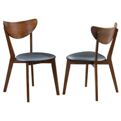 Best Furniture Outlet - Coaster - Jedda Wood Dining Side Chair Dark Walnut (Set of 2) - 105362