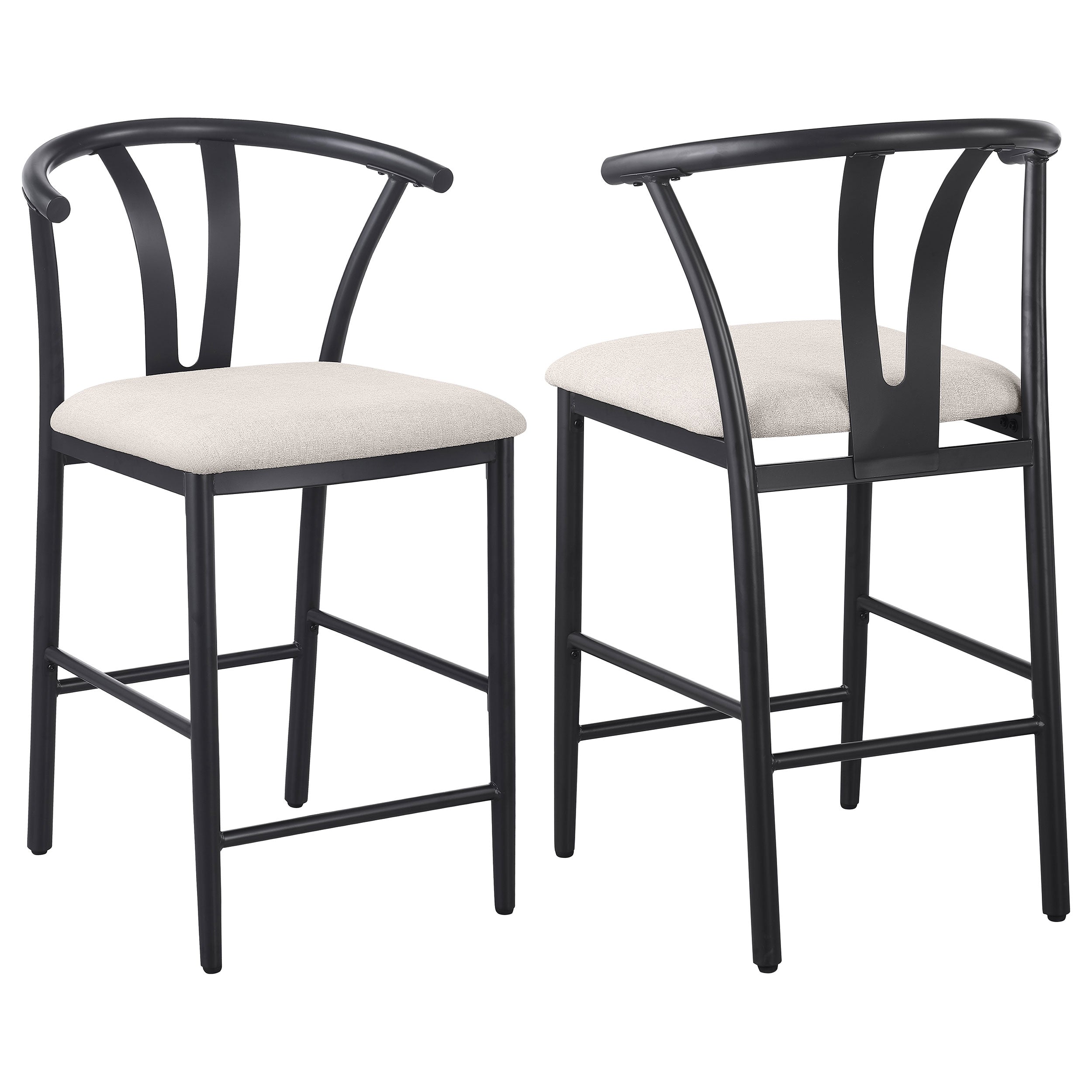 Best Furniture Outlet - Coaster - Dolman Counter Height Dining Side Chair Beige (Set of 2) - 105539