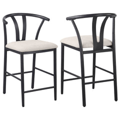 Best Furniture Outlet - Coaster - Dolman Counter Height Dining Side Chair Beige (Set of 2) - 105539