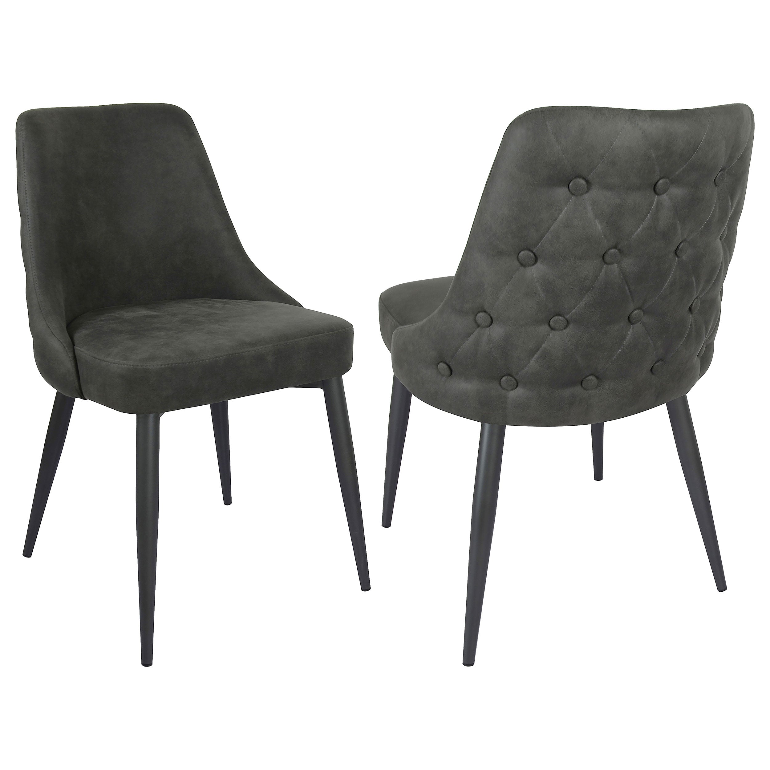 Best Furniture Outlet - Coaster - Cosmo Upholstered Dining Side Chair Grey (Set of 2) - 106046