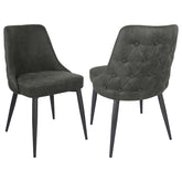 Best Furniture Outlet - Coaster - Cosmo Upholstered Dining Side Chair Grey (Set of 2) - 106046