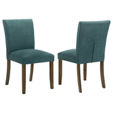 Best Furniture Outlet - Coaster - Paxton Upholstered Dining Side Chair Teal Blue (Set of 2) - 106377