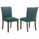 Best Furniture Outlet - Coaster - Cantley Upholstered Dining Side Chair Teal Blue (Set of 2) - 106377