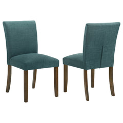 Best Furniture Outlet - Coaster - Cantley Upholstered Dining Side Chair Teal Blue (Set of 2) - 106377