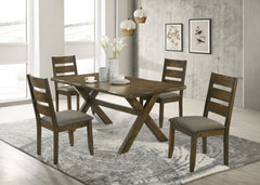 Best Furniture Outlet - Coaster - Alston 5-piece Rectangular Dining Table Set Knotty Nutmeg - 106381-S5