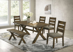 Best Furniture Outlet - Coaster - Alston 6-piece Rectangular Dining Table Set Knotty Nutmeg - 106381-S6