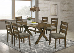 Best Furniture Outlet - Coaster - Alston 7-piece Rectangular Dining Table Set Knotty Nutmeg - 106381-S7