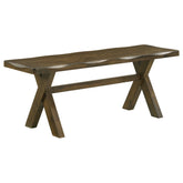 Best Furniture Outlet - Coaster - Alston 47-inch Solid Wood Dining Bench Knotty Nutmeg - 106383