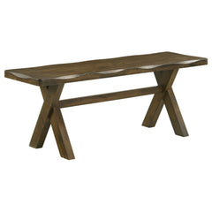 Best Furniture Outlet - Coaster - Alston 47-inch Solid Wood Dining Bench Knotty Nutmeg - 106383