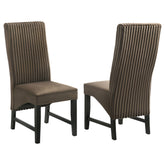 Best Furniture Outlet - Coaster - Barrand Upholstered Dining Side Chair Chocolate (Set of 2) - 106388