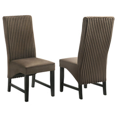 Best Furniture Outlet - Coaster - Barrand Upholstered Dining Side Chair Chocolate (Set of 2) - 106388