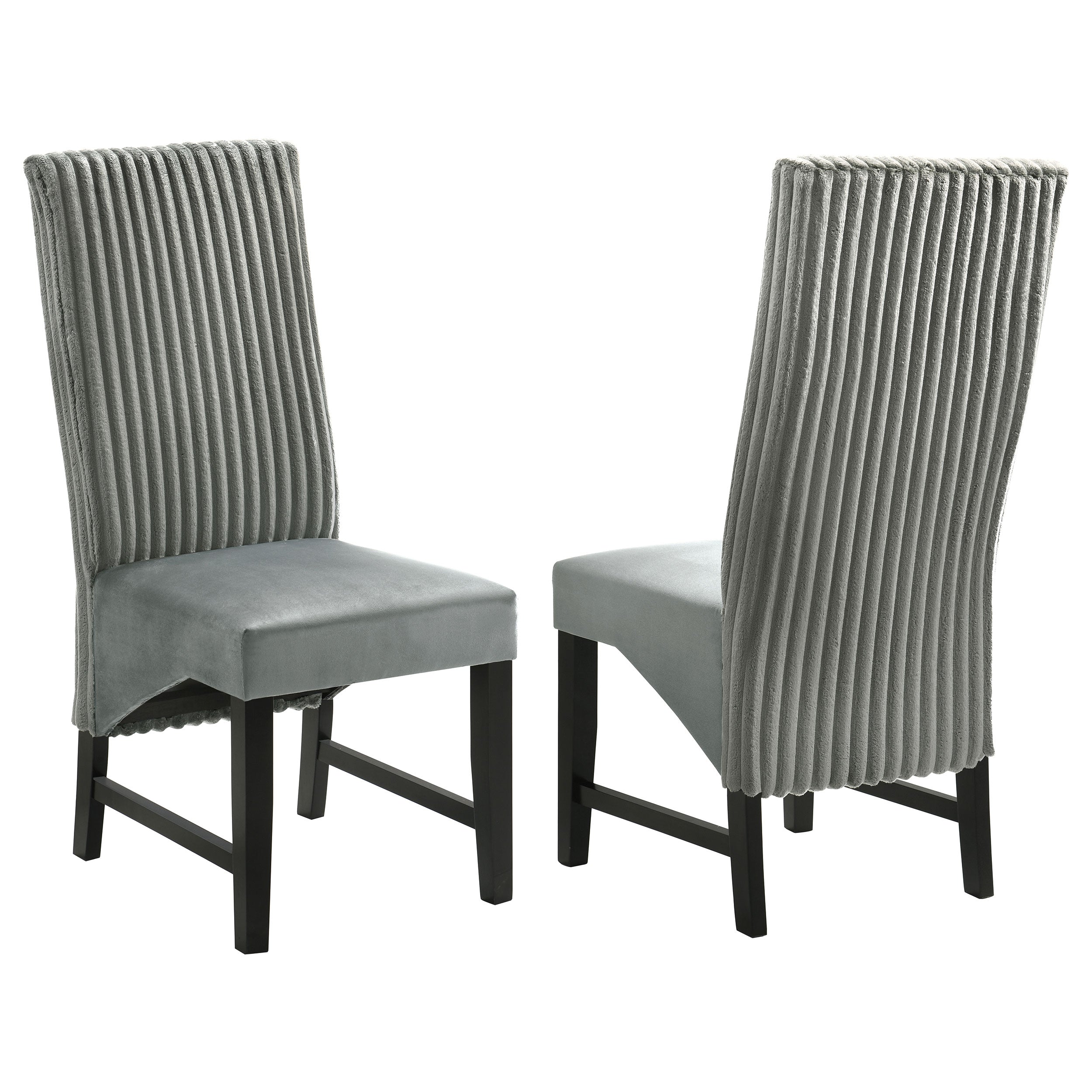 Best Furniture Outlet - Coaster - Barrand Upholstered Dining Side Chair Grey (Set of 2) - 106389