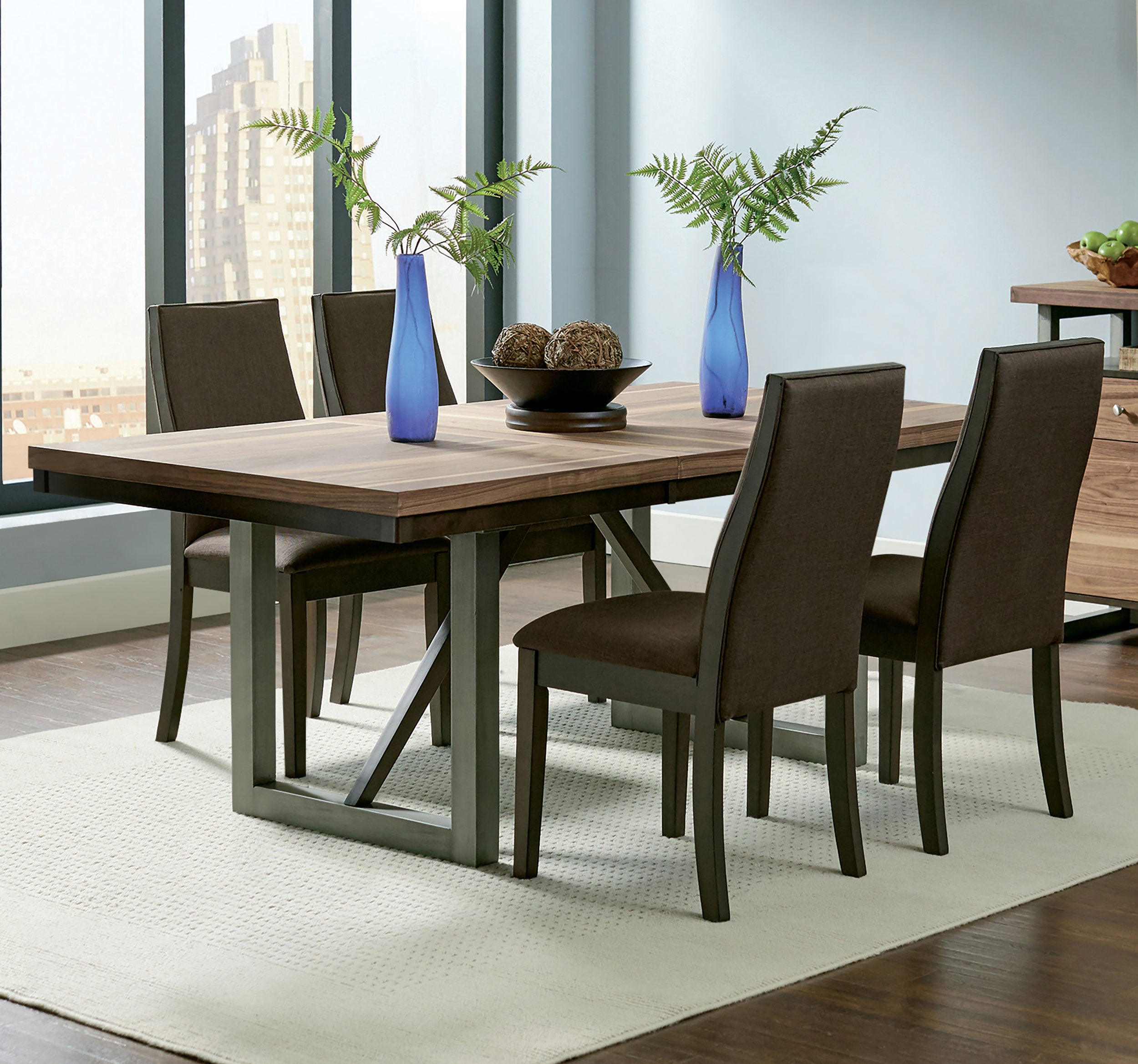 Best Furniture Outlet - Coaster - Spring Creek 5-piece Rectangular Dining Table Set Chocolate - 106581-S5