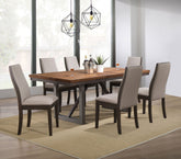 Best Furniture Outlet - Coaster - Spring Creek 7-piece Rectangular Dining Table Set Taupe - 106581-S7G