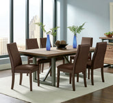 Best Furniture Outlet - Coaster - Spring Creek 7-piece Rectangular Dining Table Set Chocolate - 106581-S7