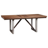 Best Furniture Outlet - Coaster - Spring Creek 77-inch Extension Dining Table Natural Walnut - 106581