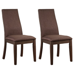 Best Furniture Outlet - Coaster - Spring Creek Upholstered Dining Chair Chocolate (Set of 2) - 106582