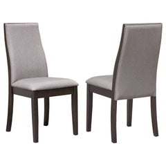 Best Furniture Outlet - Coaster - Spring Creek Upholstered Dining Chair Taupe (Set of 2) - 106583