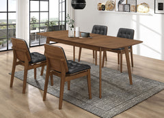 Best Furniture Outlet - Coaster - Redbridge Rectangular 5-piece Dining Set Natural Walnut - 106591-S5K