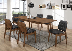 Best Furniture Outlet - Coaster - Redbridge Rectangular 7-piece Dining Set Natural Walnut - 106591-S7K