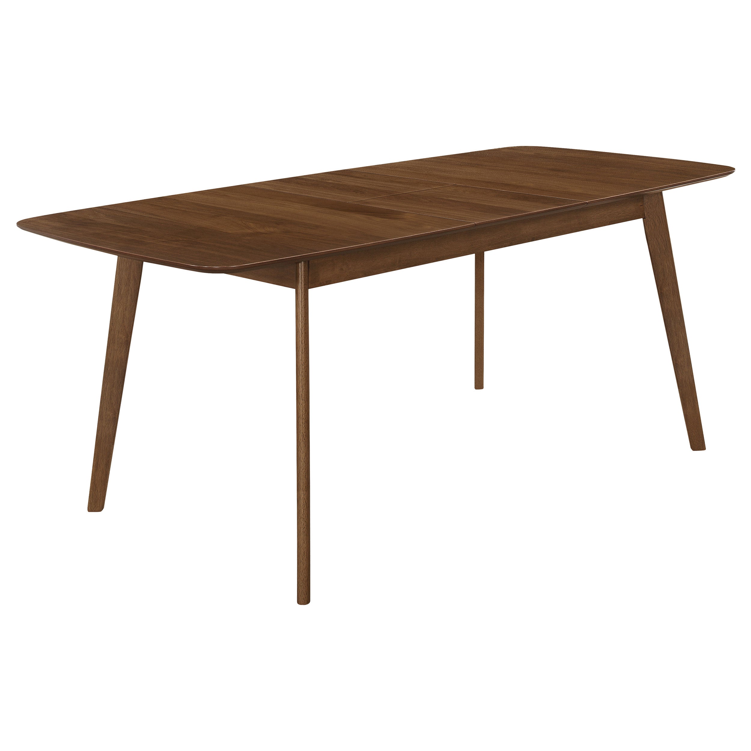 Best Furniture Outlet - Coaster - Redbridge 75-inch Extension Leaf Dining Table Natural Walnut - 106591