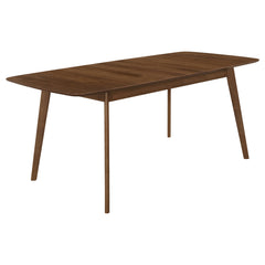 Best Furniture Outlet - Coaster - Redbridge 75-inch Extension Leaf Dining Table Natural Walnut - 106591
