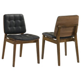 Best Furniture Outlet - Coaster - Redbridge Upholstered Dining Side Chair Walnut (Set of 2) - 106596