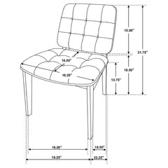 Redbridge Upholstered Dining Side Chair Walnut (Set of 2)
