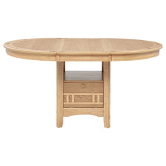 Lavon Oval 60-inch Wood Extension Leaf Dining Table Light Oak