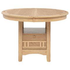 Lavon Oval 60-inch Wood Extension Leaf Dining Table Light Oak
