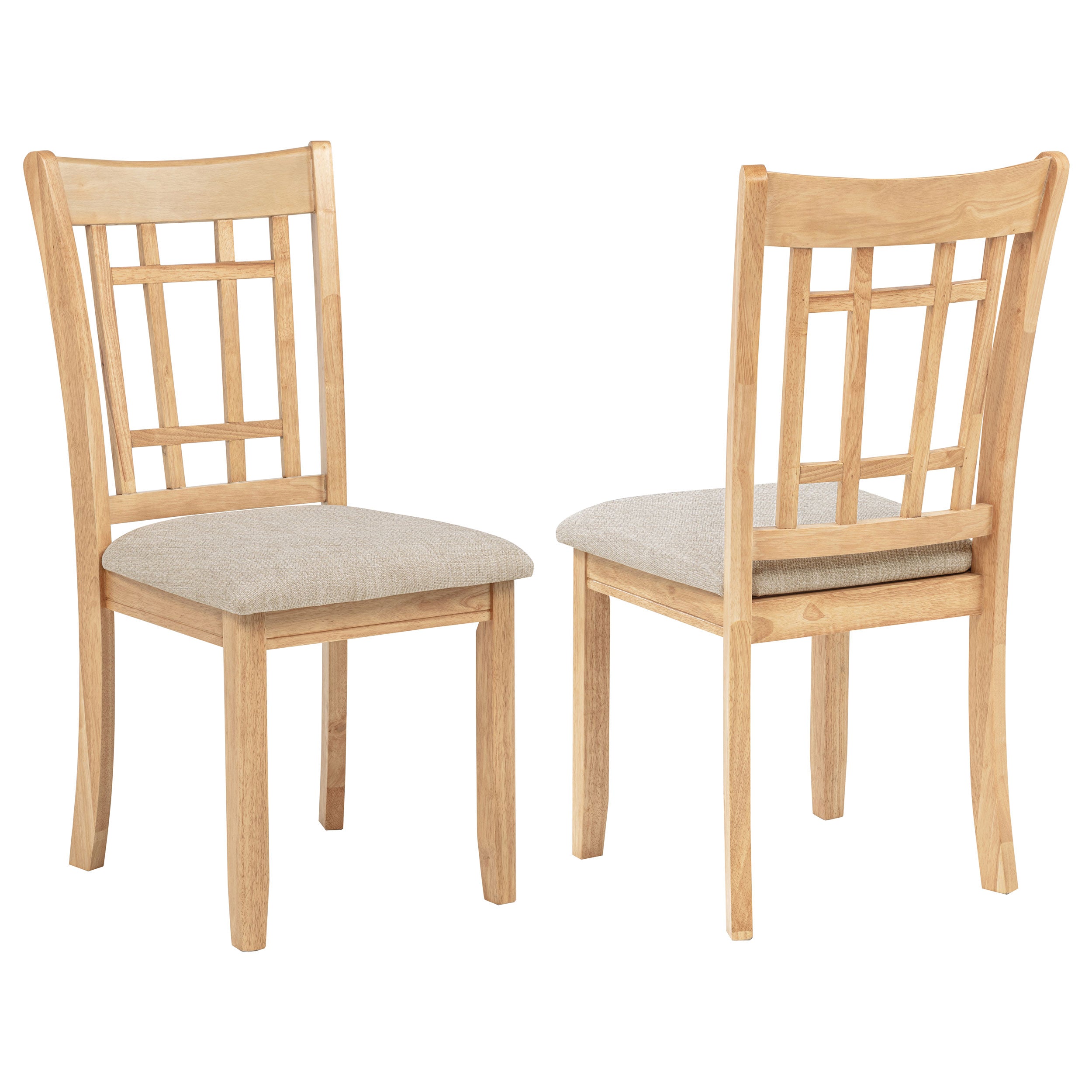 Best Furniture Outlet - Coaster - Lavon Wood Dining Side Chair Linen and Light Oak (Set of 2) - 106622