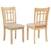 Best Furniture Outlet - Coaster - Lavon Wood Dining Side Chair Linen and Light Oak (Set of 2) - 106622