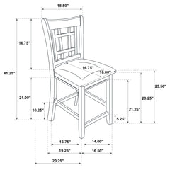 Lavon 5-piece Oval Counter Height Dining Set Light Oak