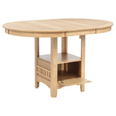 Best Furniture Outlet - Coaster - Lavon Oval 60-inch Counter Height Extension Dining Table Light Oak - 106628