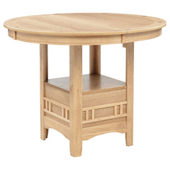 Lavon Oval 60-inch Counter Height Extension Dining Table Light Oak