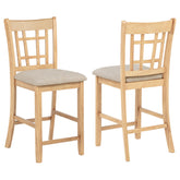 Best Furniture Outlet - Coaster - Lavon Wood Counter Height Dining Chair Linen and Light Oak (Set of 2) - 106629