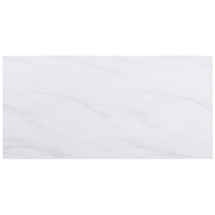 Carla 80-inch Cultured Carrara Marble Top Dining Table White
