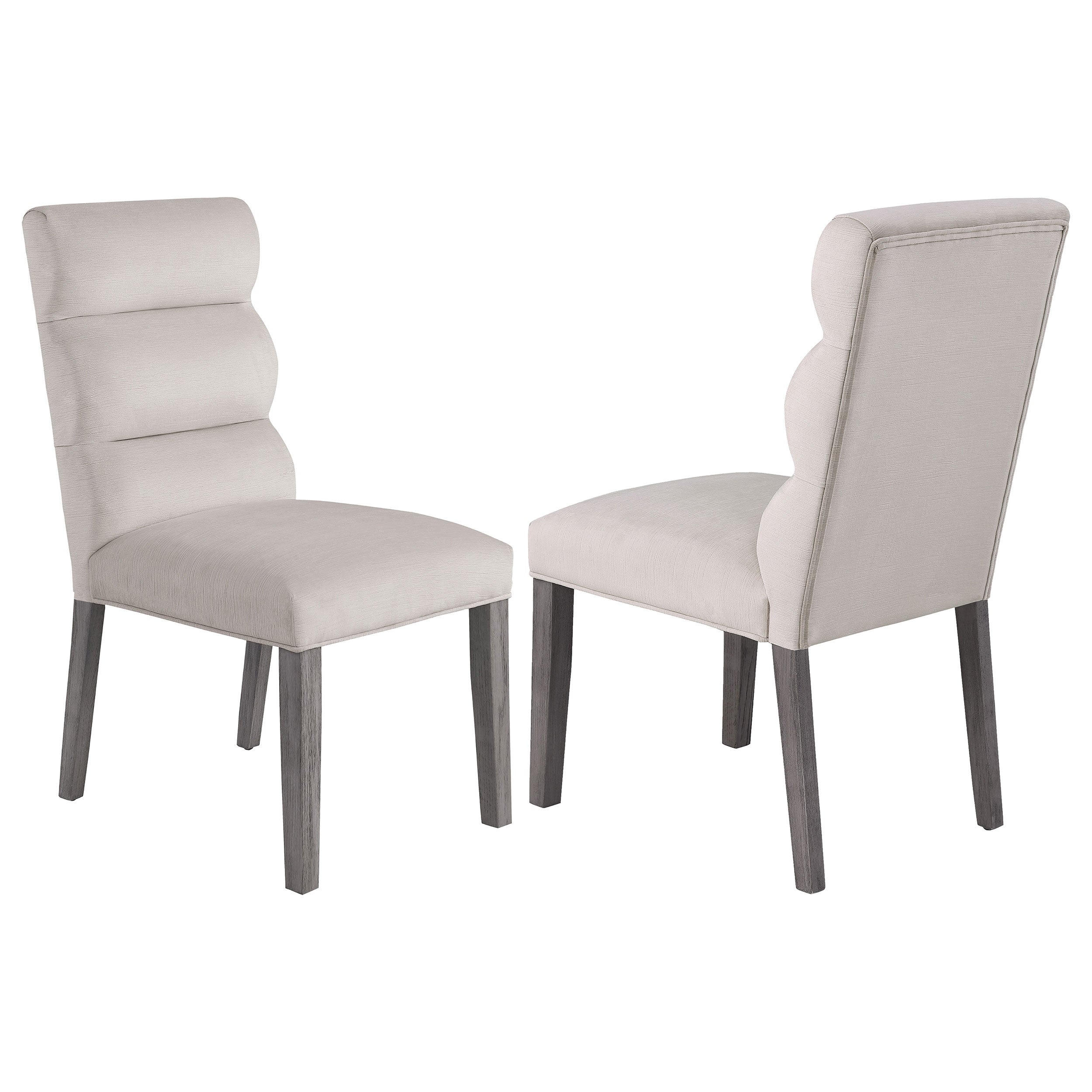 Best Furniture Outlet - Coaster - Carla Velvet Upholstered Dining Side Chair Stone (Set of 2) - 106683