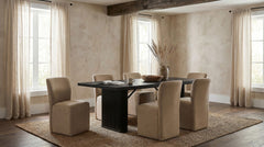 Jaelynn Upholstered Parsons Dining Side Chair Tan (Set of 2)