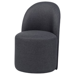 Aubrey Upholstered Barrel Dining Side Chair Charcoal (Set of 2)