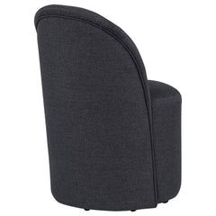 Aubrey Upholstered Barrel Dining Side Chair Charcoal (Set of 2)